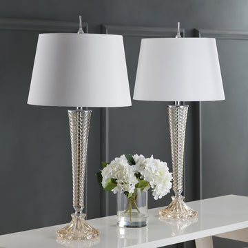 Caterina 32" Glass LED Table Lamp - JONATHAN Y
